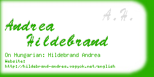 andrea hildebrand business card